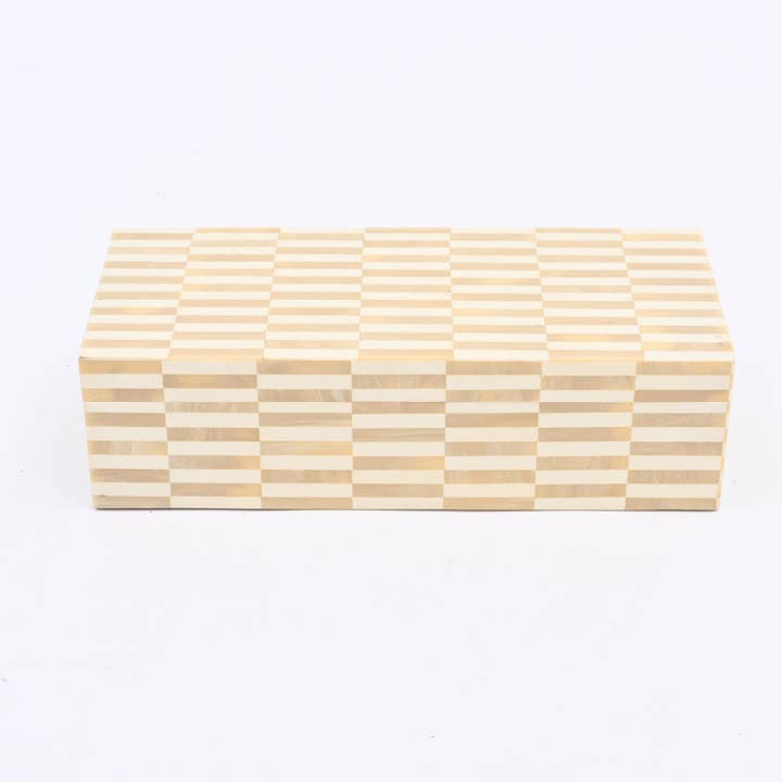 Alicia 3-Pc Ivory Resin MDF Jewellery & Keepsake Storage Box Set – Elegant Trinket Organizer for Dresser, Desk