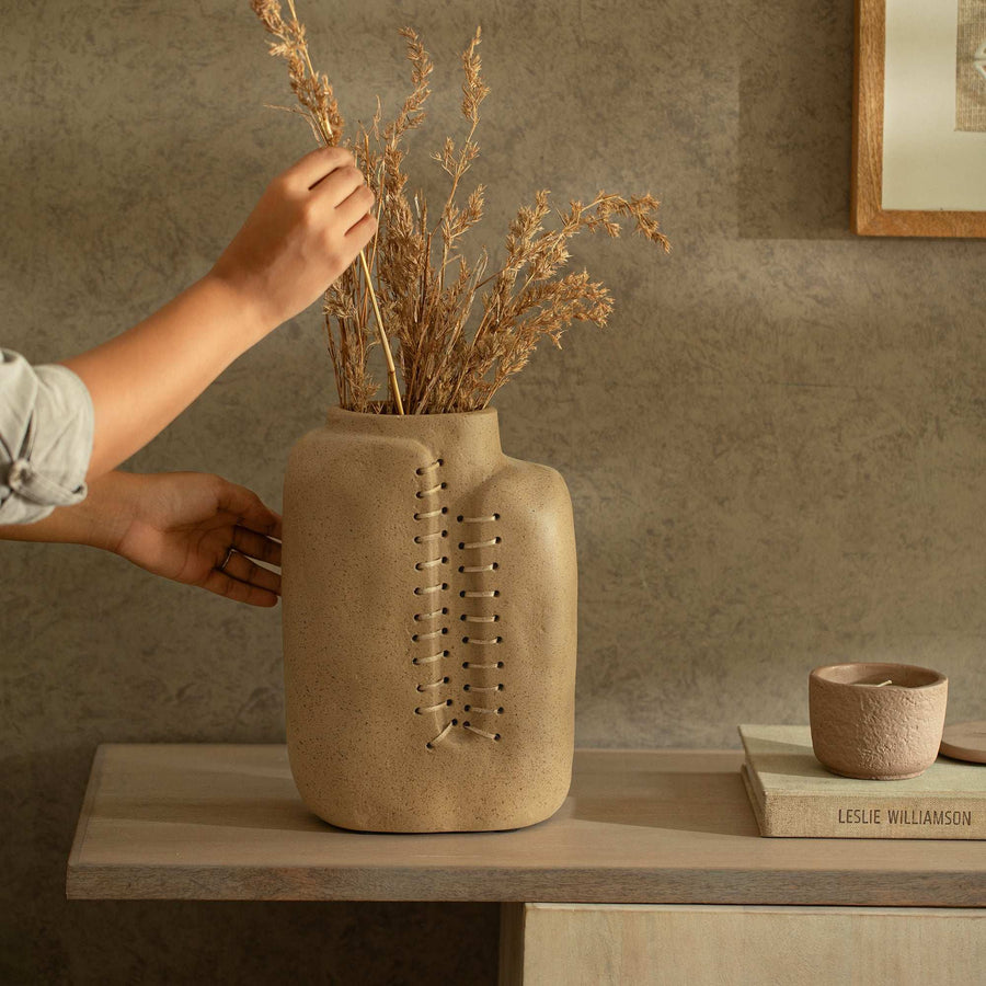 Niraan Handcrafted Ecomix Cane Vase