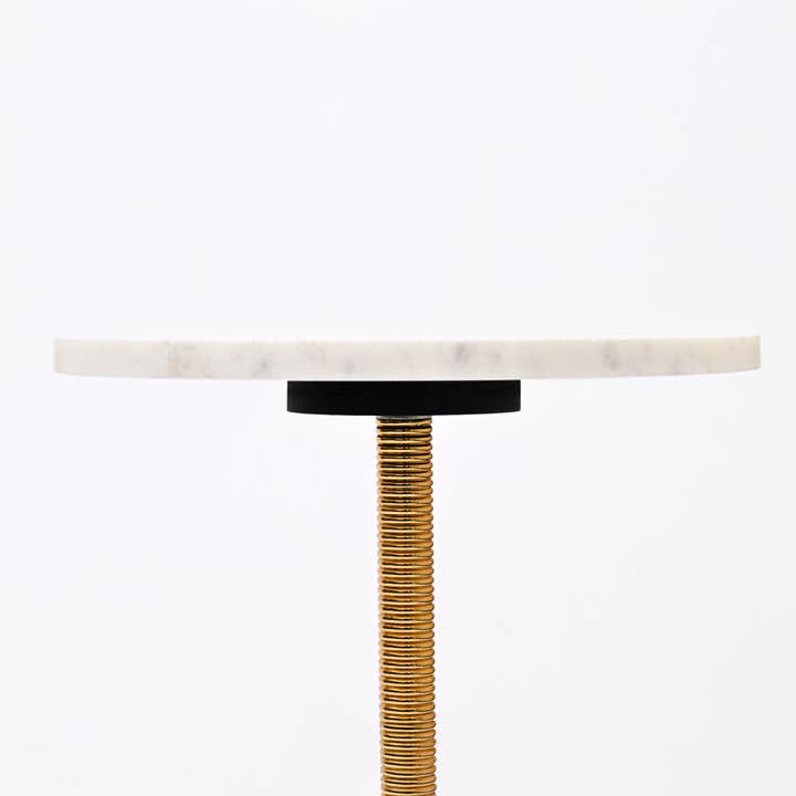 Marble Drink Table with Cone Marble Base