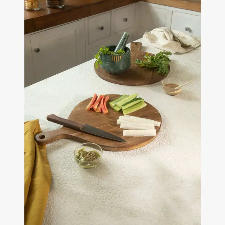 Tabla pequeña de servir y cortar de madera de mango Laimai