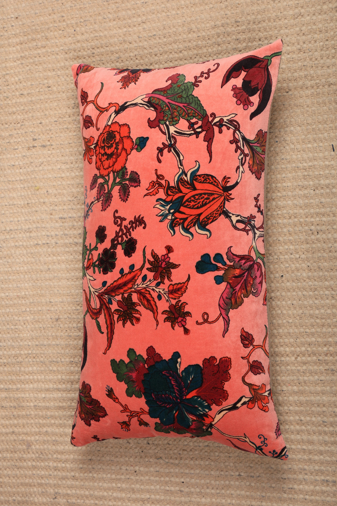 Velvet Eden Floral Cotton Cushion 35 x 60 cm