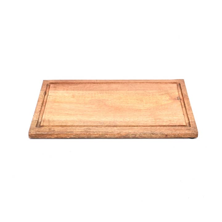 Premium Wooden Cutting Board with Juice Groove | Durable Food-Safe Chopping, Serving & Charcuterie Platter for Kitchen