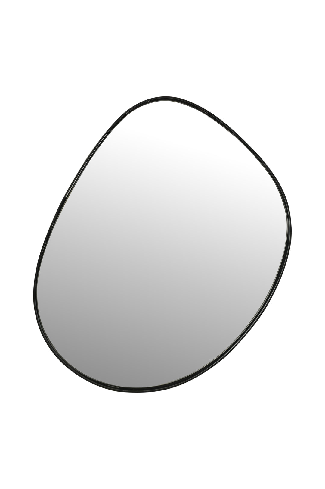 Organic Pebble Black Wall Mirror Modern Decorative Accent
