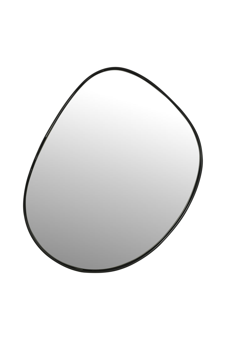Organic Pebble Black Wall Mirror Modern Decorative Accent
