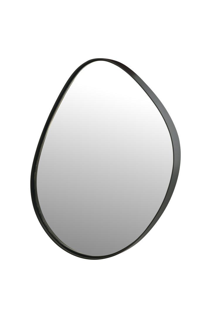 Organic Pebble Black Wall Mirror Modern Decorative Accent