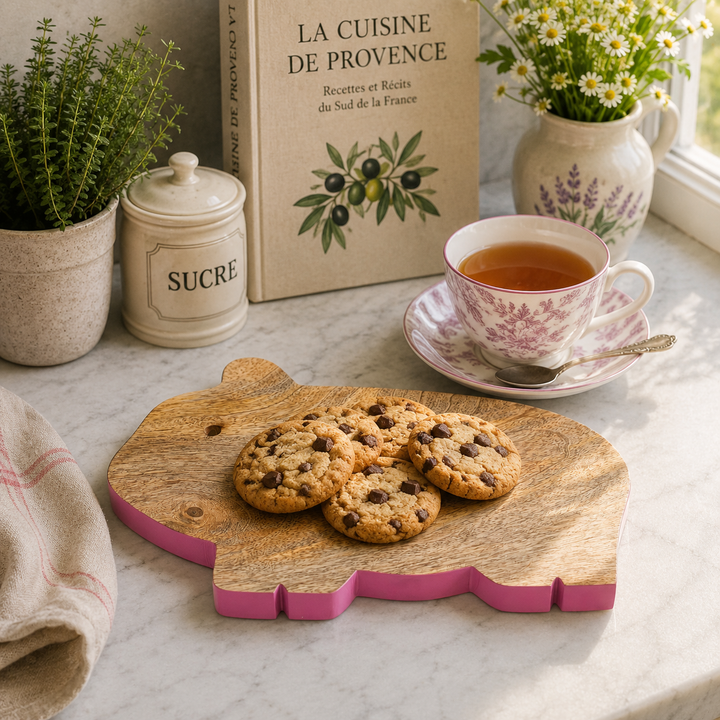 Guinea Pig Mango Wood Serving Board with Colour Edge