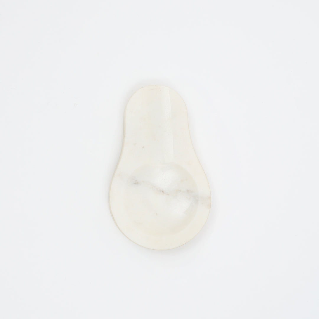 Bela White Marble Spoon Rest, Premium Kitchen Utensil Holder for Countertop, Ladle & Spatula Stand, Heat-Resistant, Easy