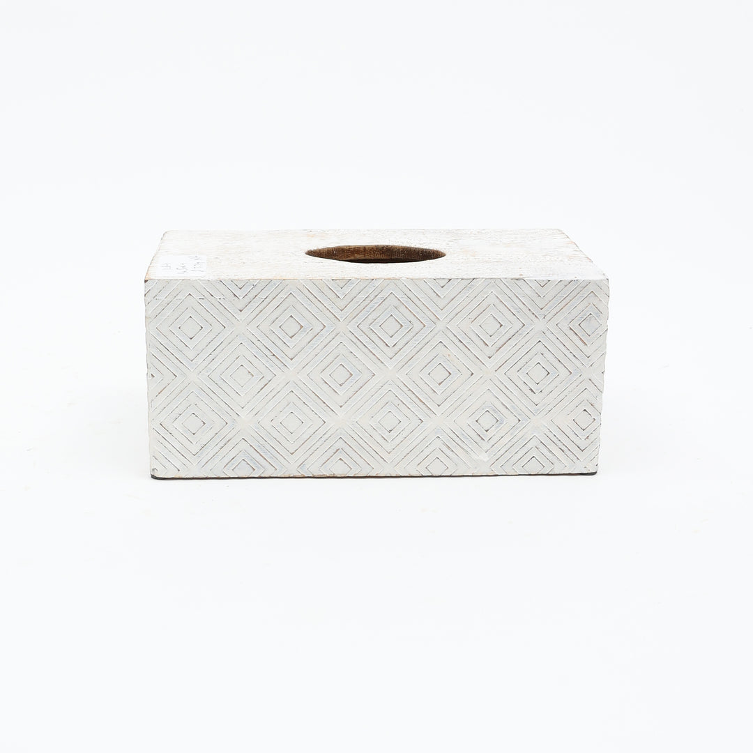 Ronald Tissue Box – White Finish