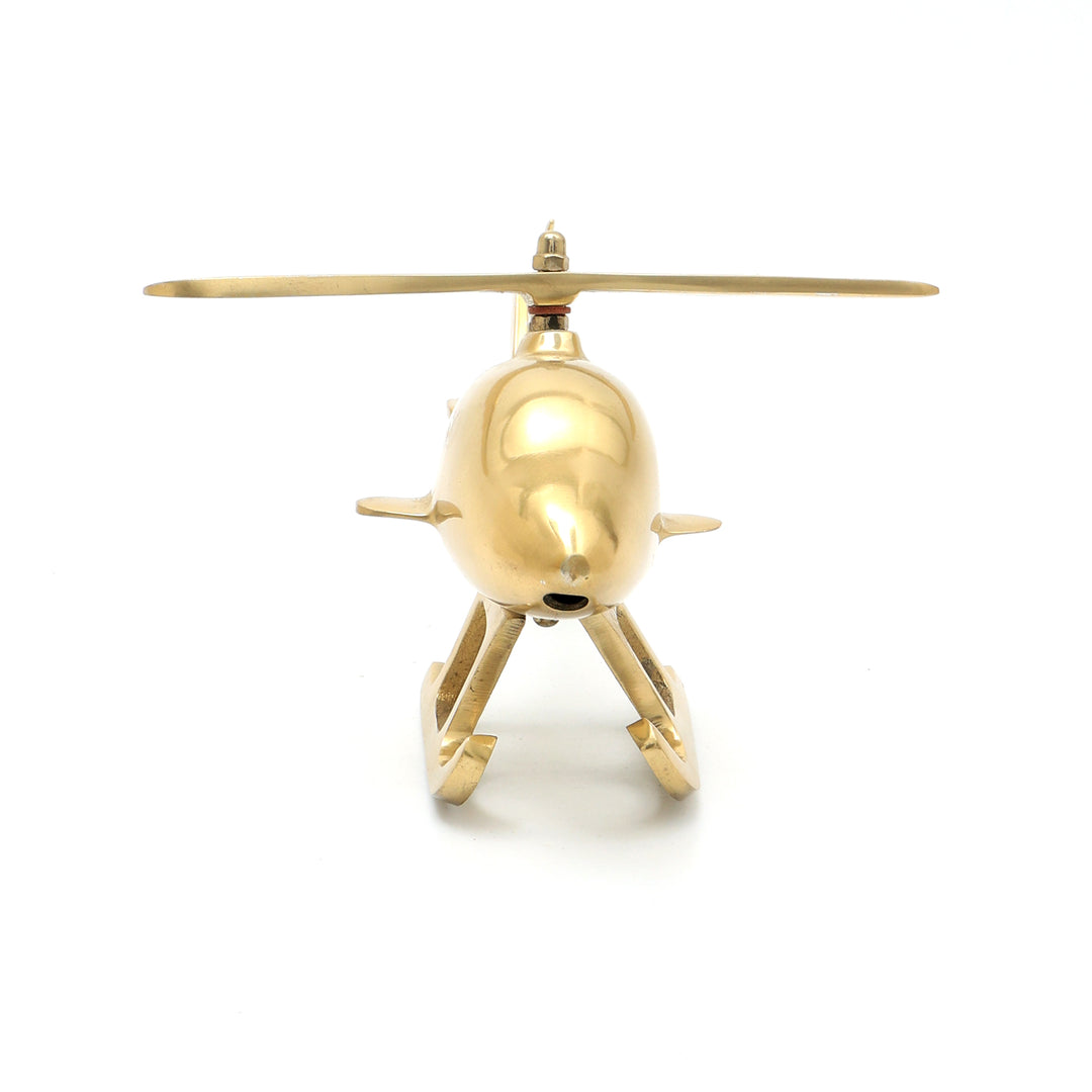 Classic Aircraft Helicopter Desk Décor |  Aluminium Finish | Gold