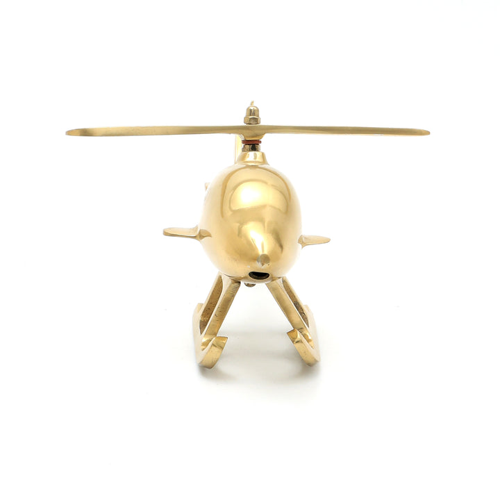 Classic Aircraft Helicopter Desk Décor |  Aluminium Finish | Gold