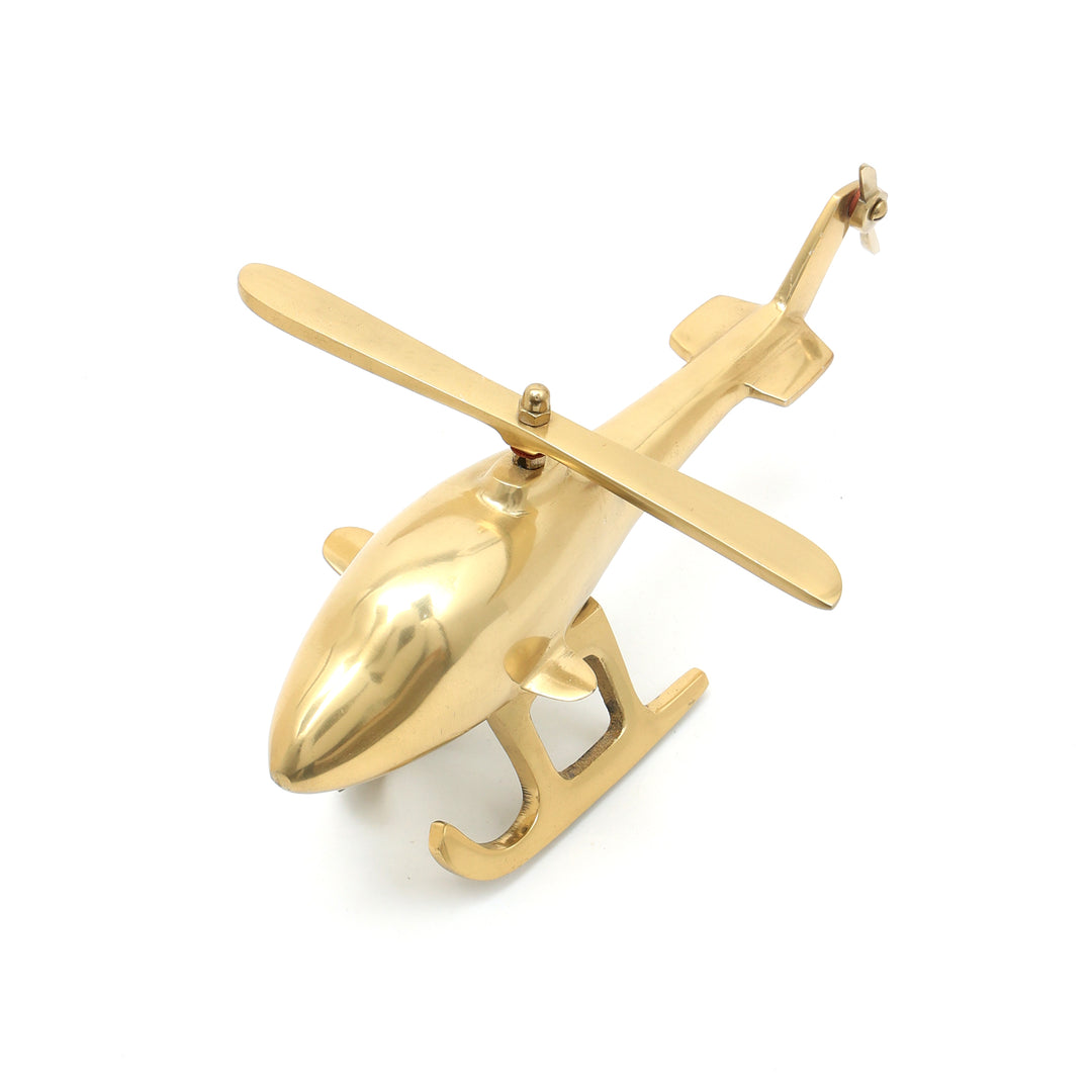 Classic Aircraft Helicopter Desk Décor |  Aluminium Finish | Gold
