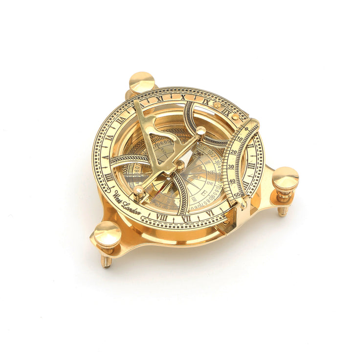 Antique Style Brass Sundial Compass  | Classic Nautical Décor