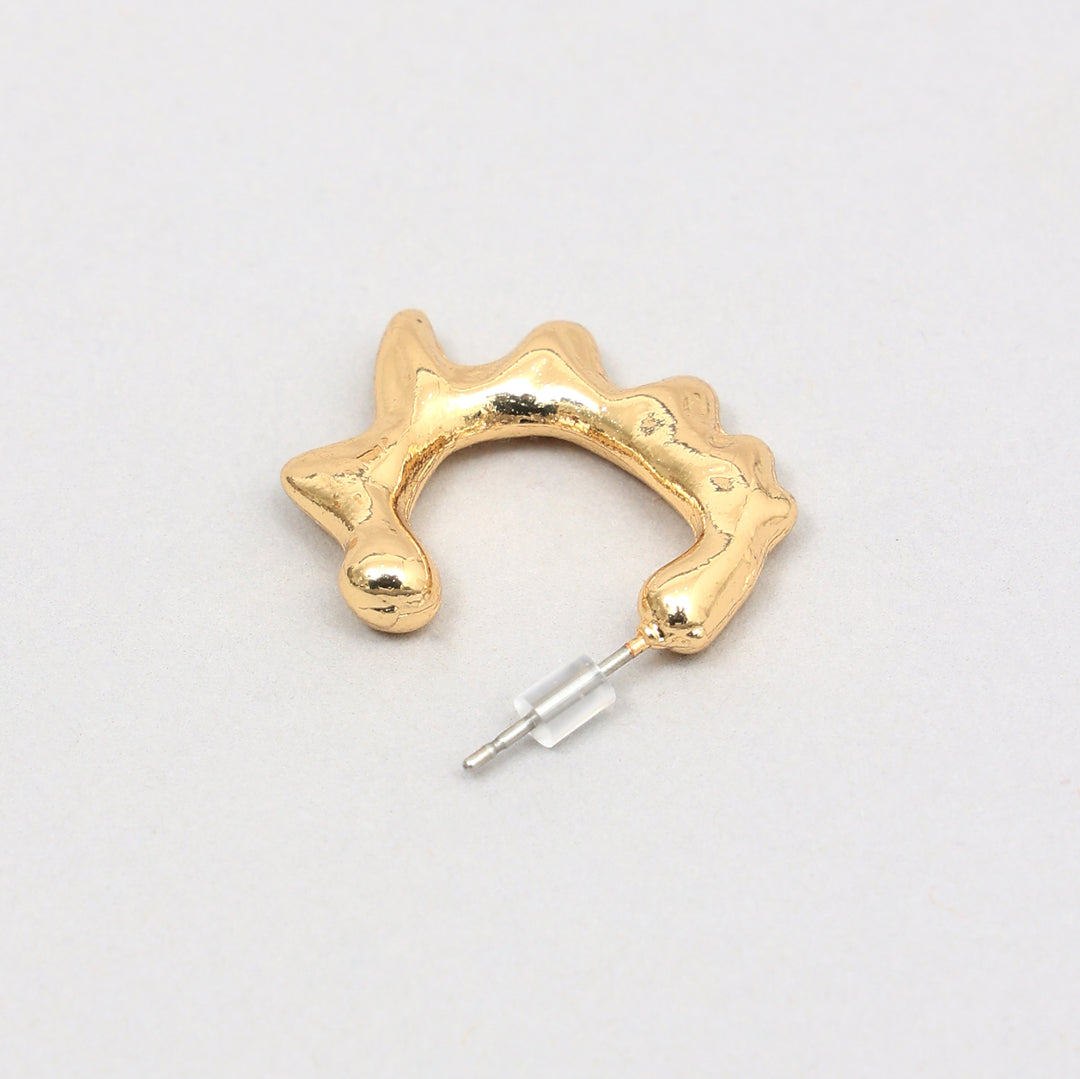 Wavy Gold Hoop Earrings