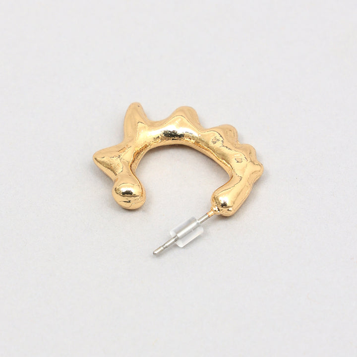 Wavy Gold Hoop Earrings