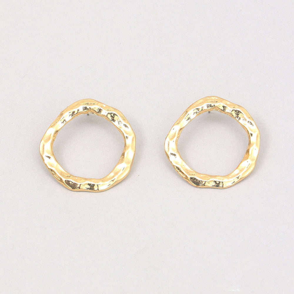 Sleek Round Stud Earrings