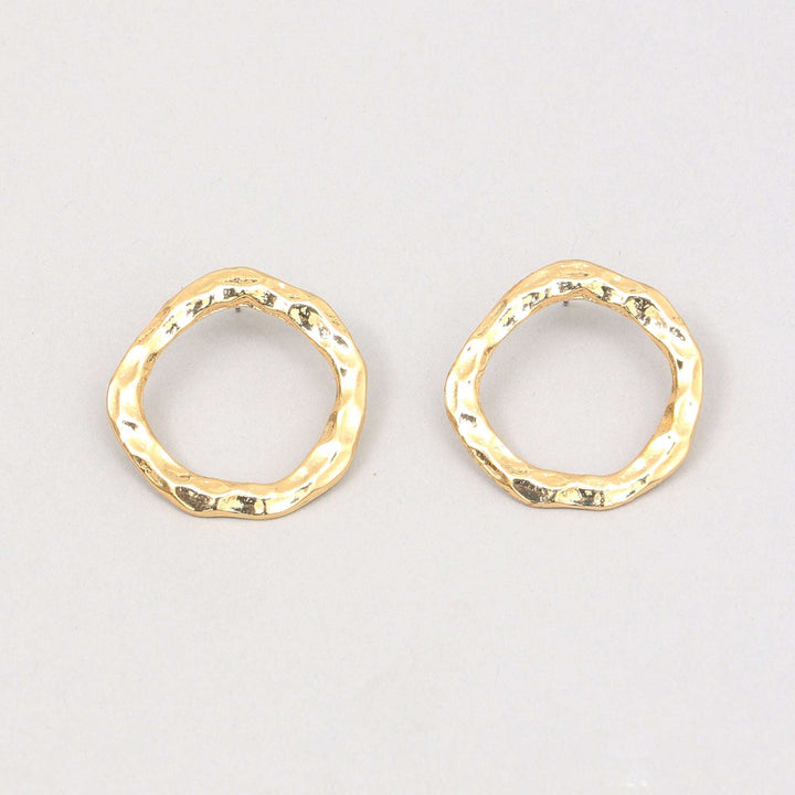 Sleek Round Stud Earrings