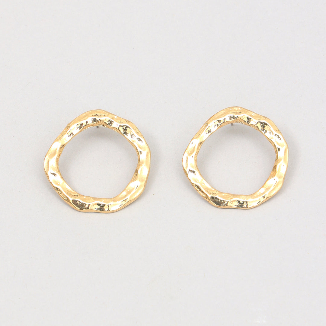Sleek Round Stud Earrings