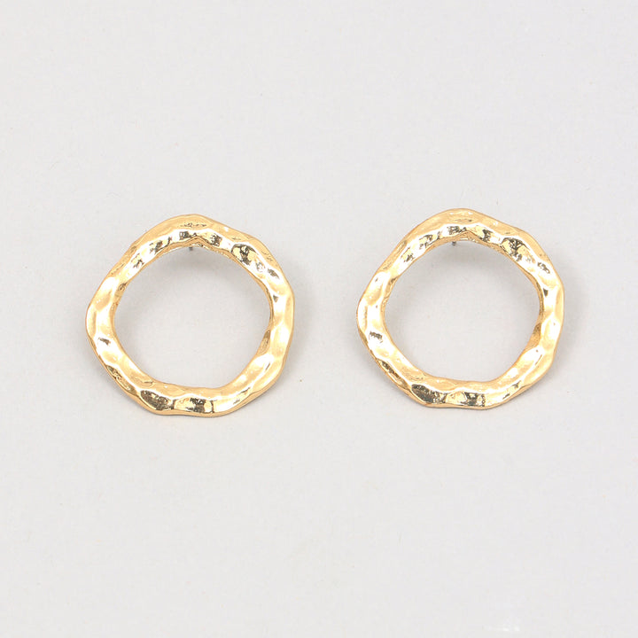 Sleek Round Stud Earrings
