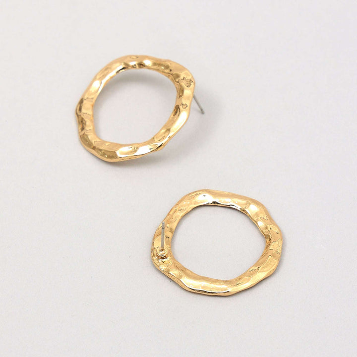 Sleek Round Stud Earrings