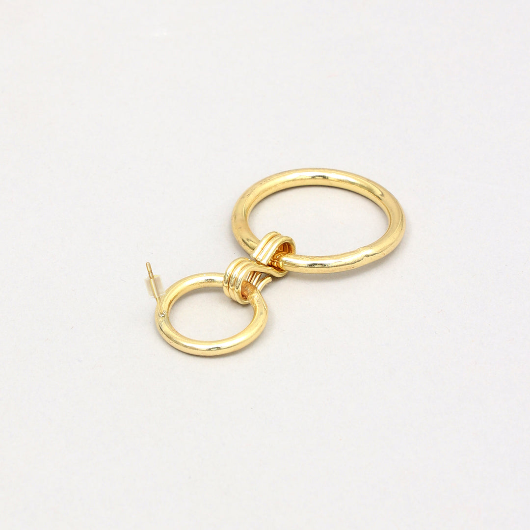Gold Plated Dangle Hoops