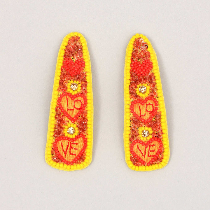 Sweetheart Hair Embroidery Clip