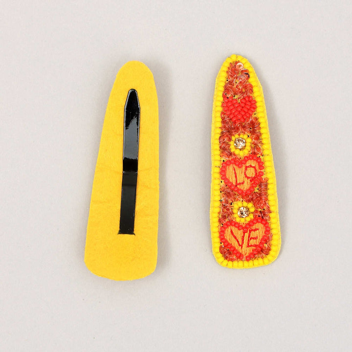 Sweetheart Hair Embroidery Clip