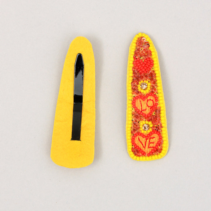 Sweetheart Hair Embroidery Clip