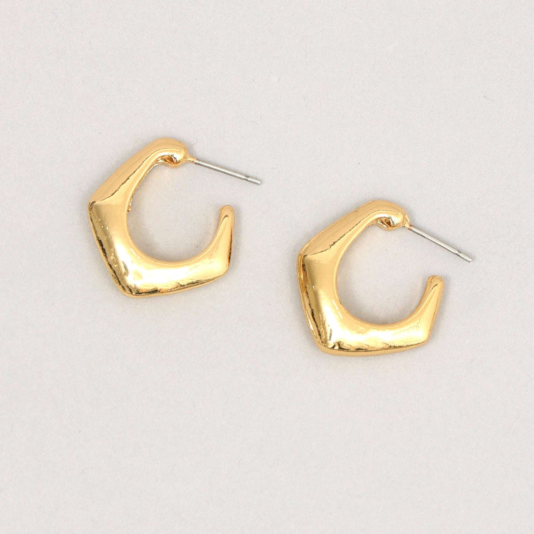 Gold Plated Designer Hoop Earrings