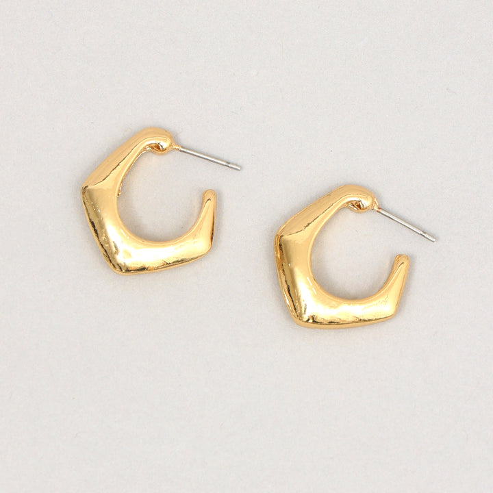 Gold Plated Designer Hoop Earrings