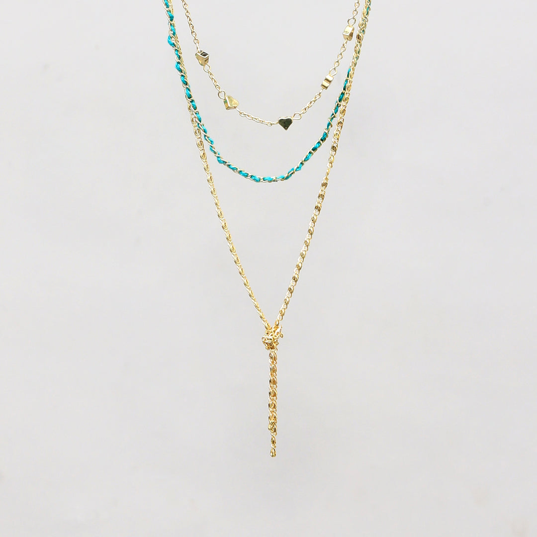 Boho Gold Knot Chain Necklace