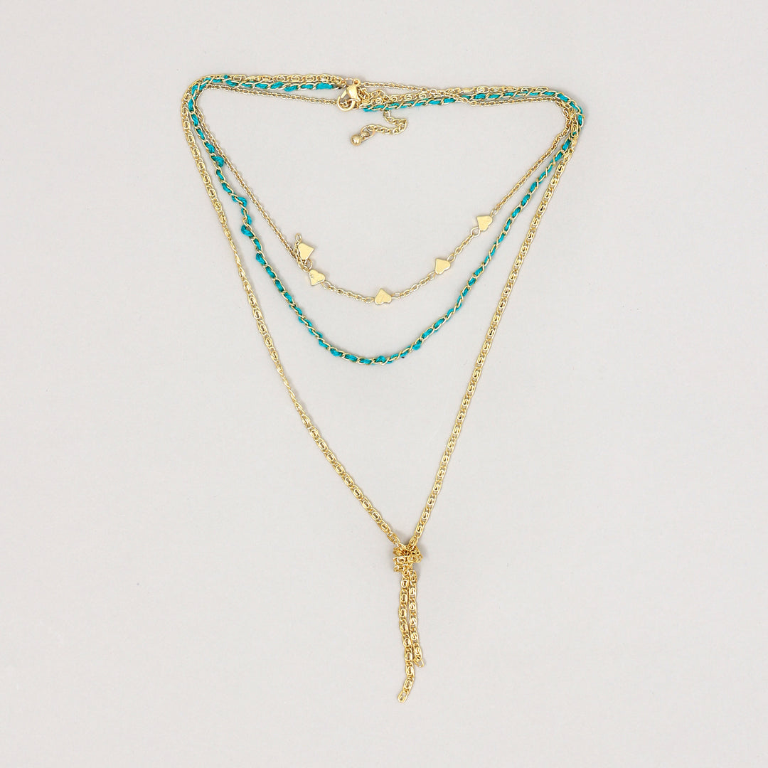 Boho Gold Knot Chain Necklace