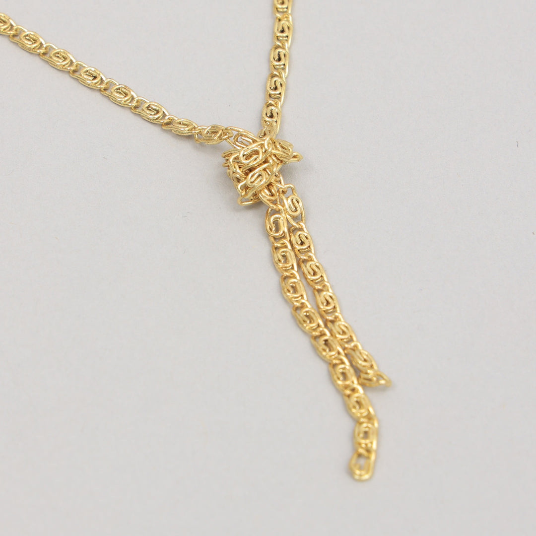 Boho Gold Knot Chain Necklace