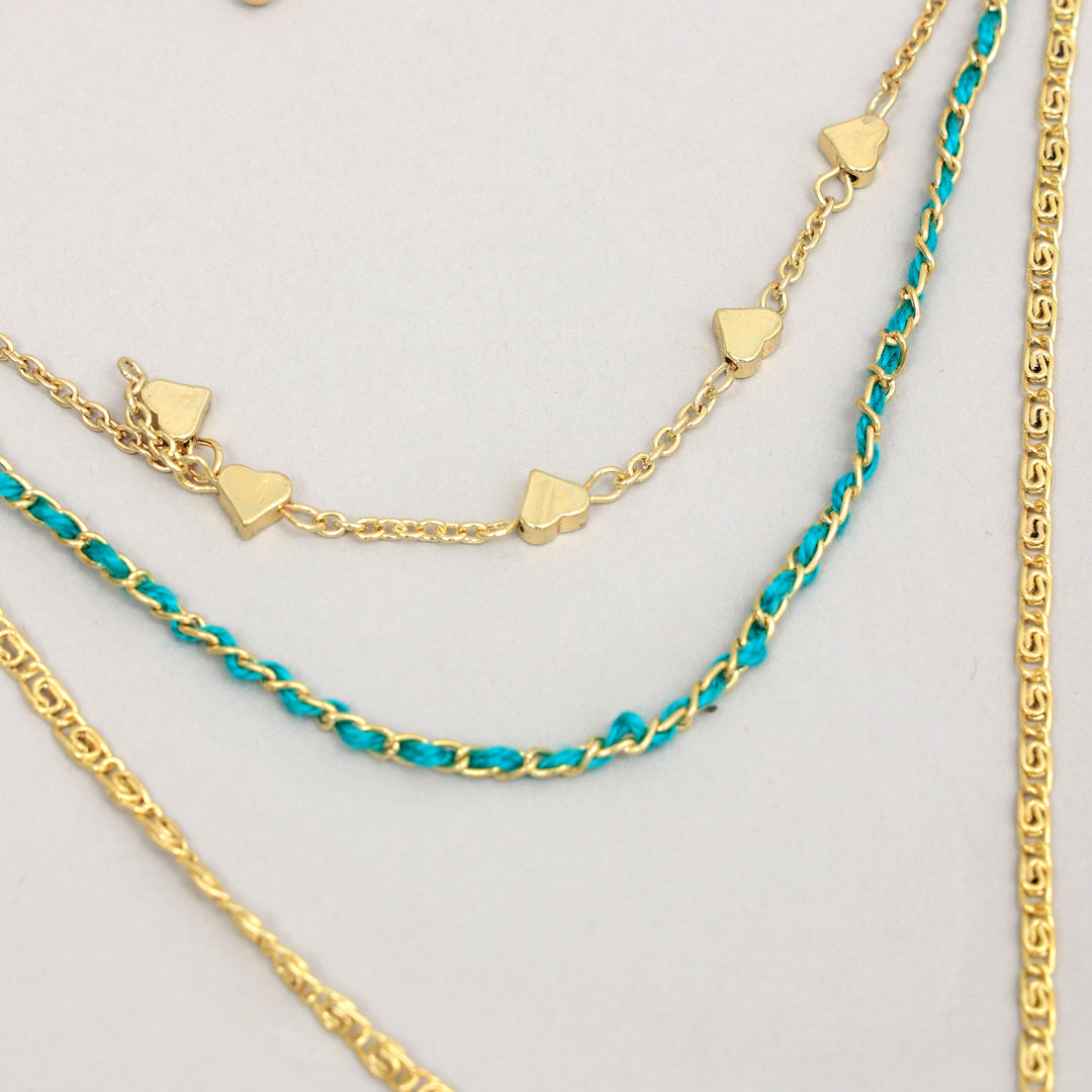 Boho Gold Knot Chain Necklace