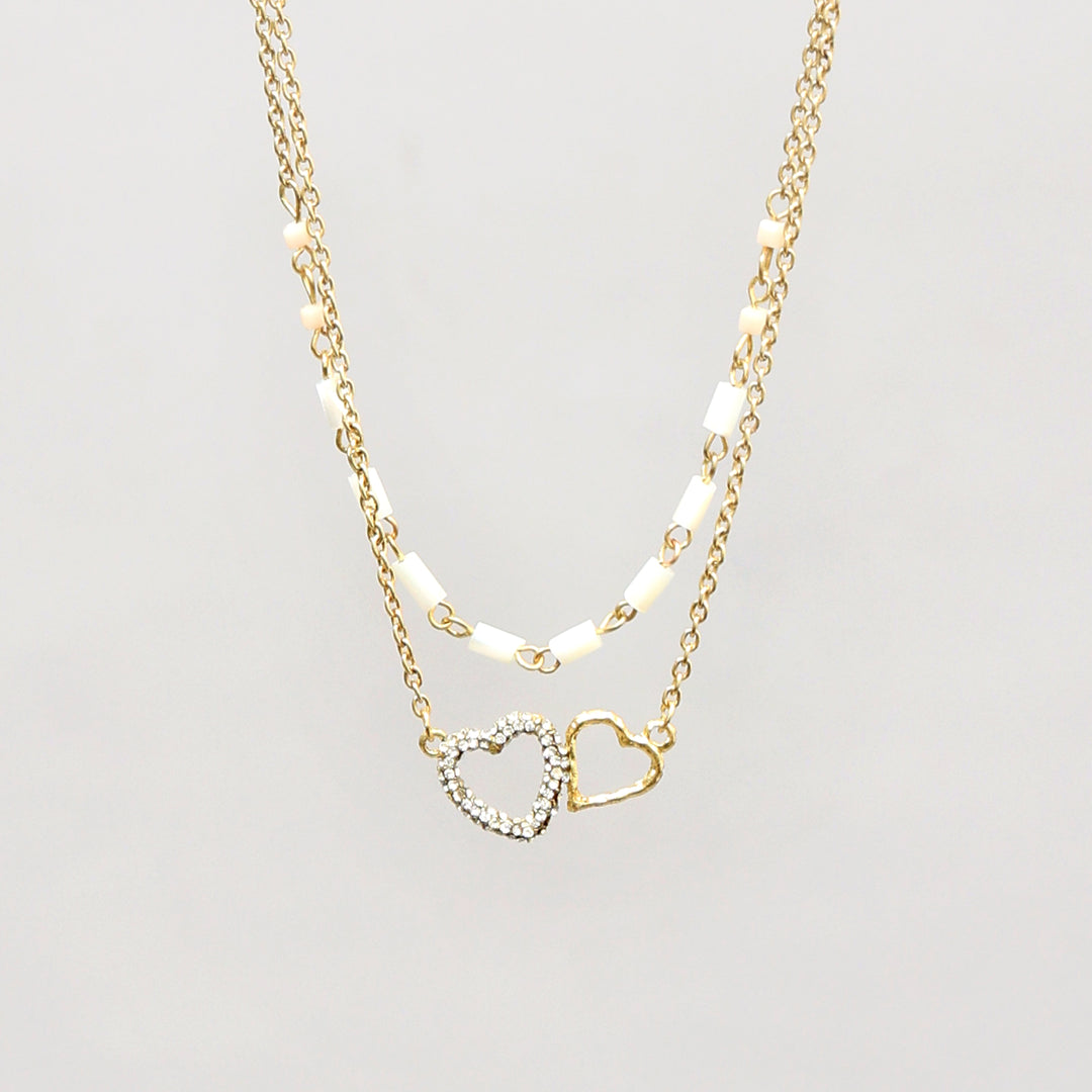 Double Heart Layered Chain