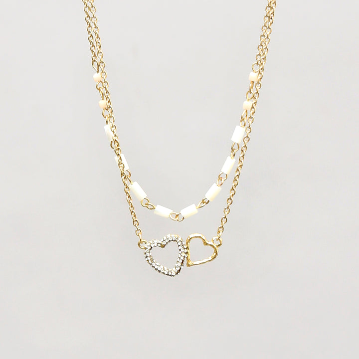 Double Heart Layered Chain