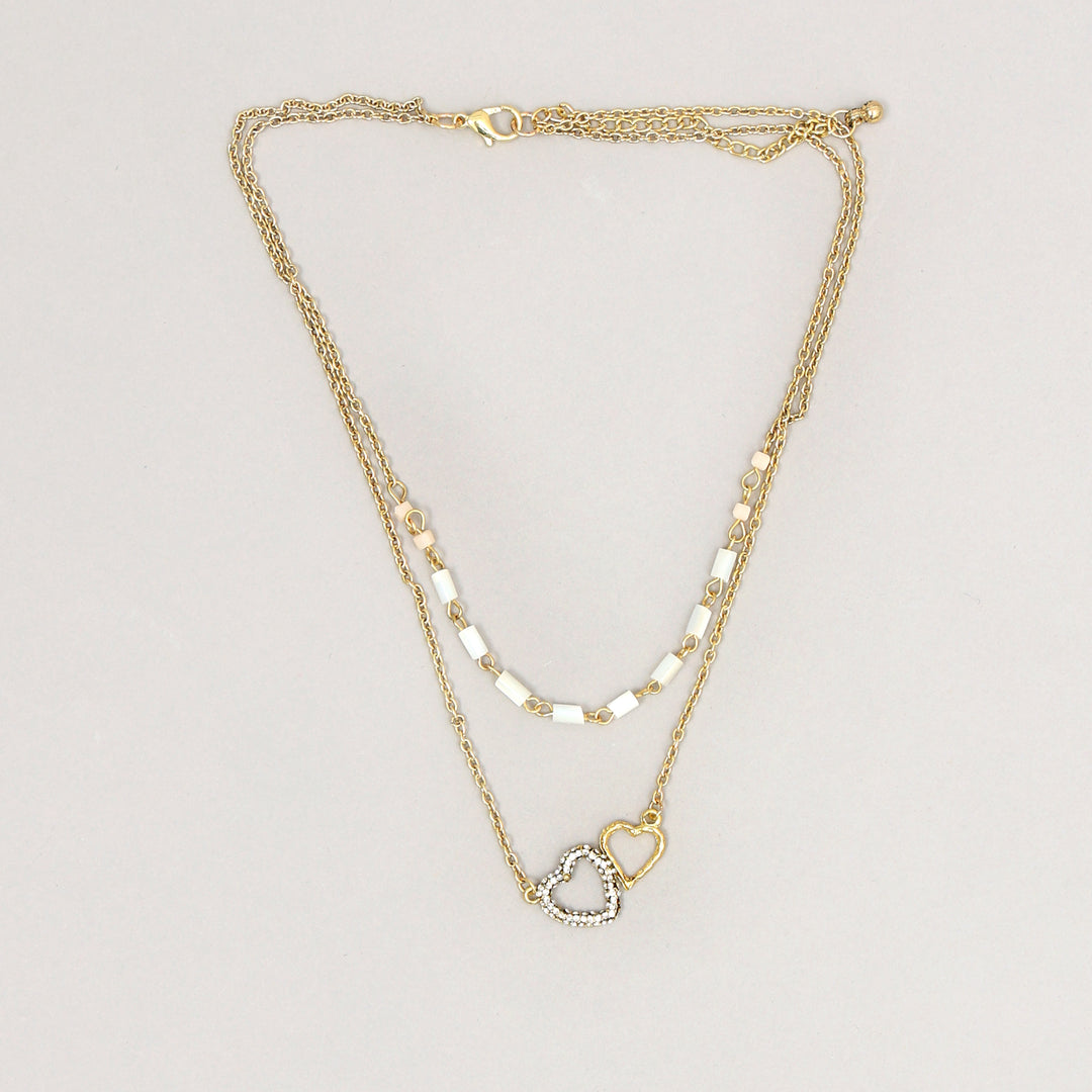 Double Heart Layered Chain