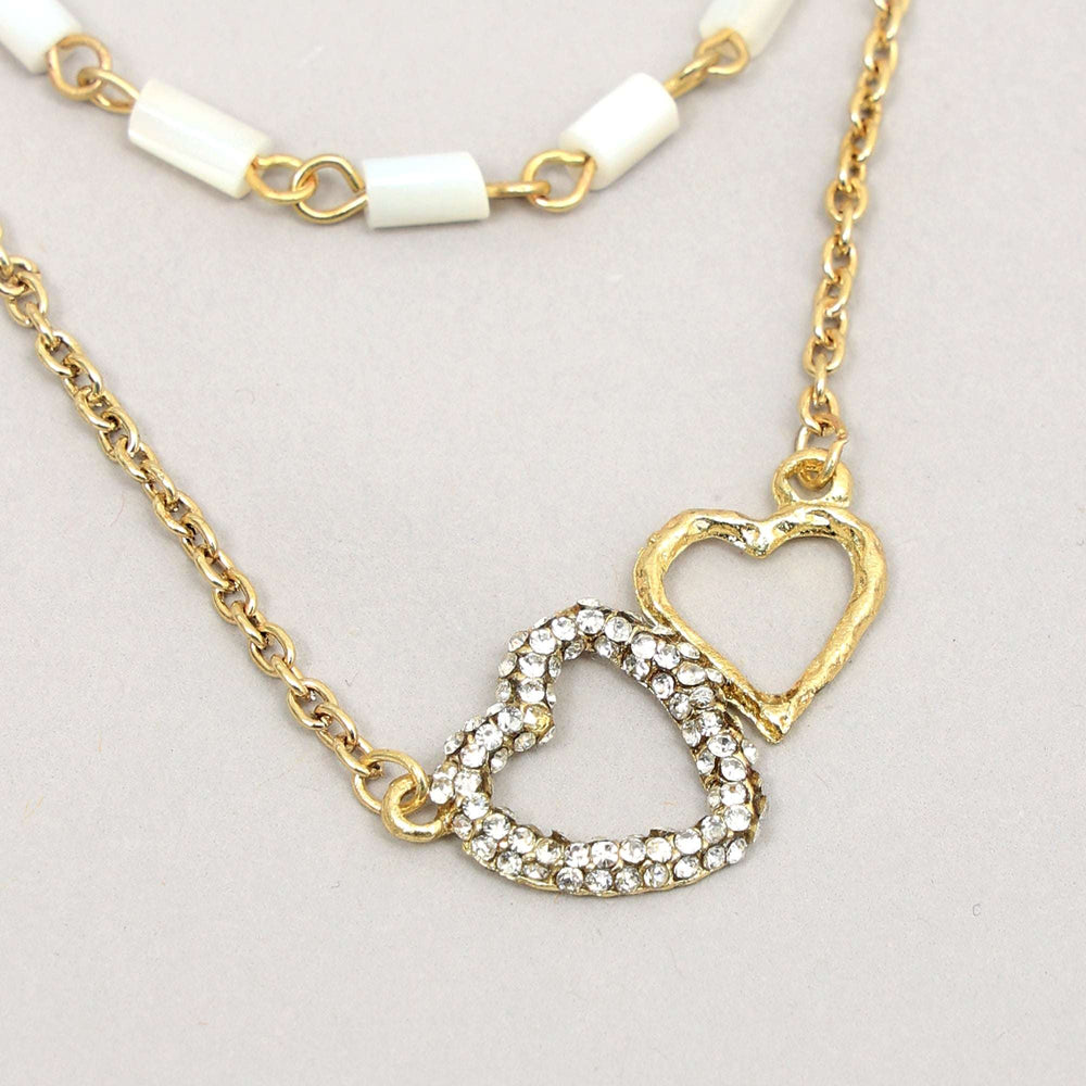 Double Heart Layered Chain