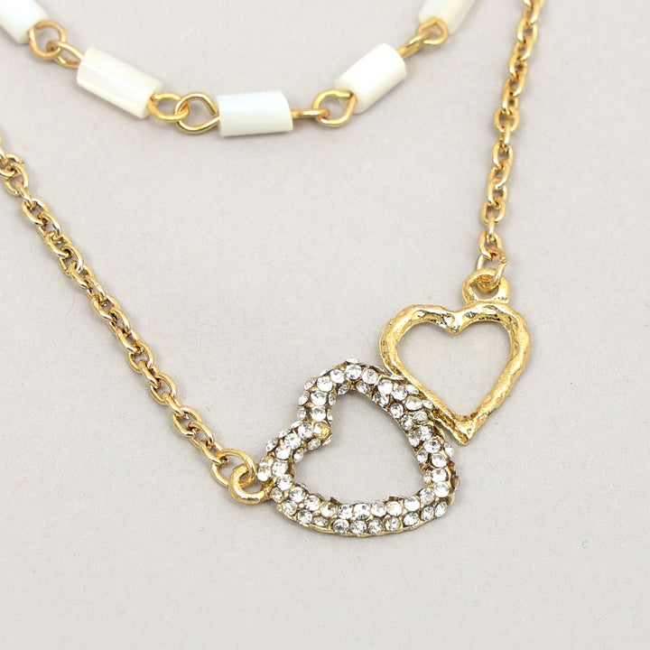 Double Heart Layered Chain
