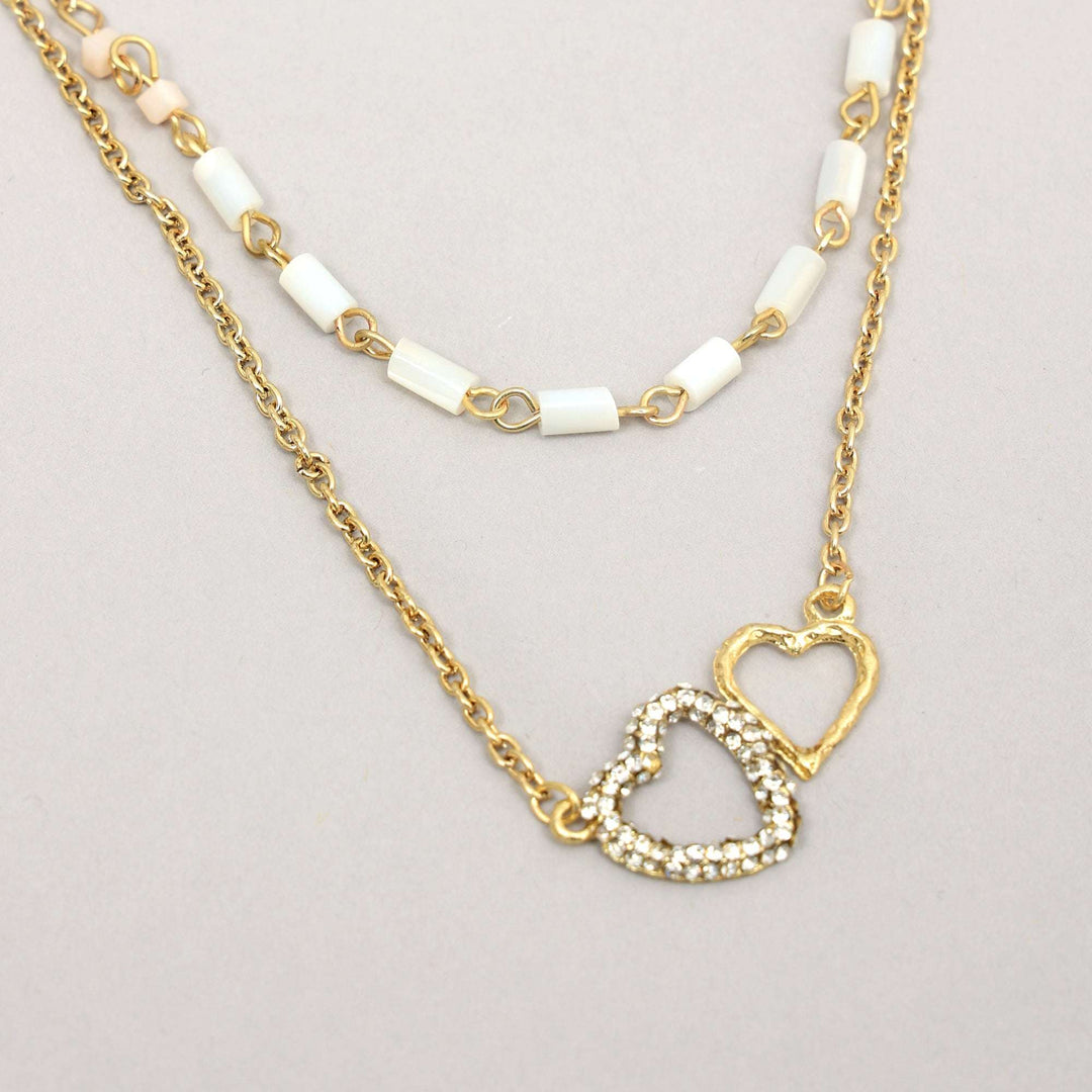 Double Heart Layered Chain