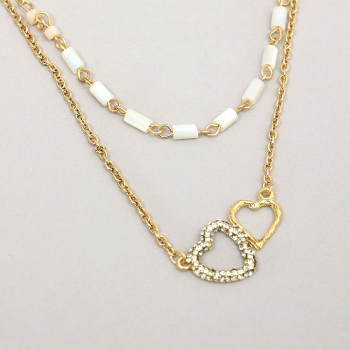 Double Heart Layered Chain