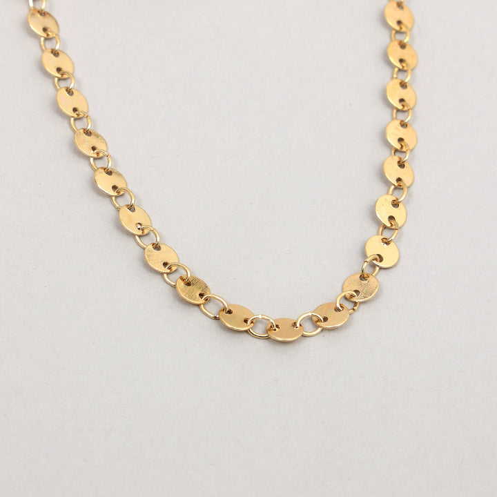Gold-Toned Sequenced & Layered Gold Necklace