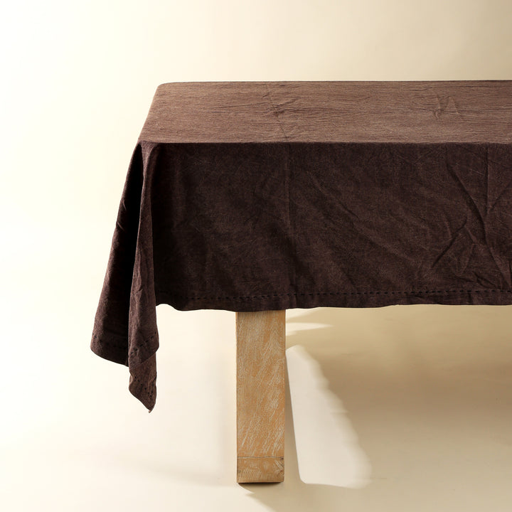 Medium Cotton/Linen Table Cloth - Brown