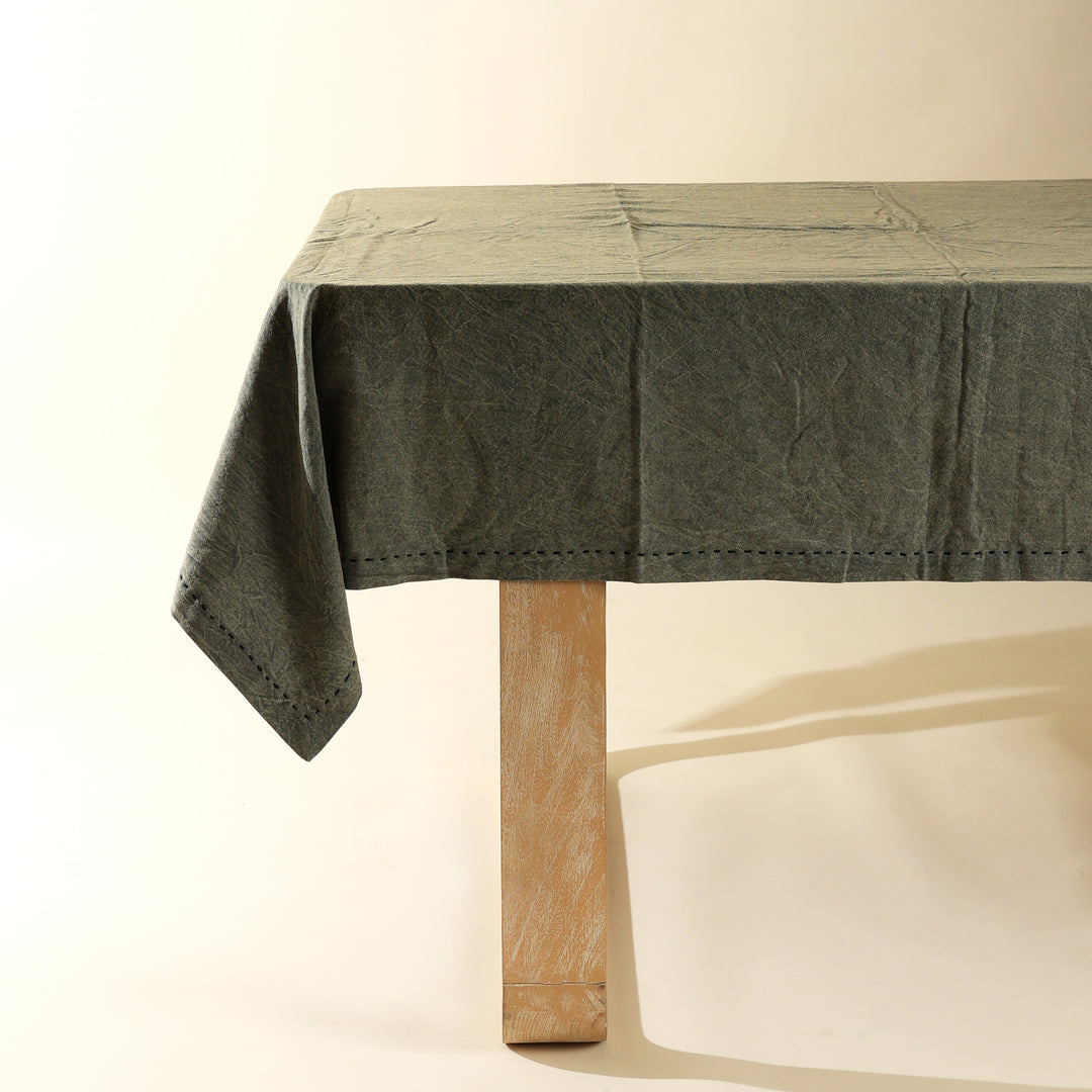 Grande tovaglia in cotone/lino - verde