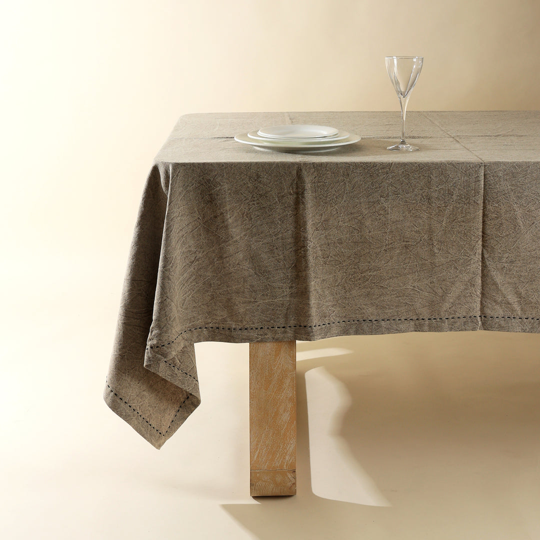 Grande tovaglia in cotone/lino - beige