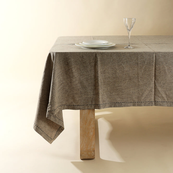 Grande tovaglia in cotone/lino - beige