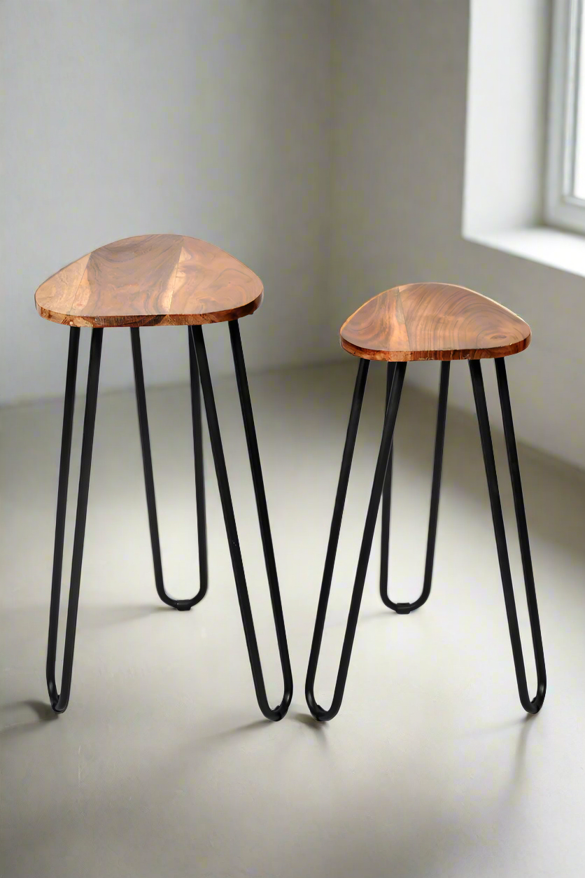 Set of 2 Iron Tables – Modern and Versatile Accent Tables