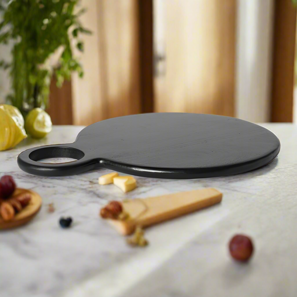MIDNIGHT MANGO WOOD CHEESEBOARD (OVAL) (WDETA2204)