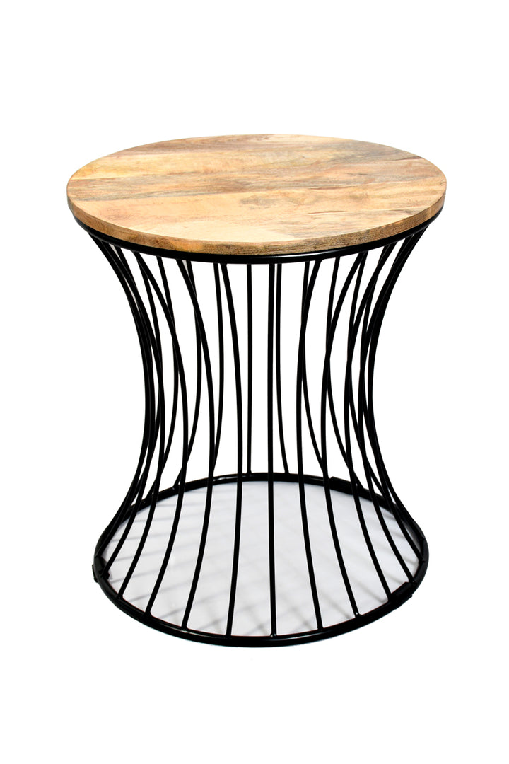 Iron Wired Drum Stool – Industrial Chic with Modern Appeal