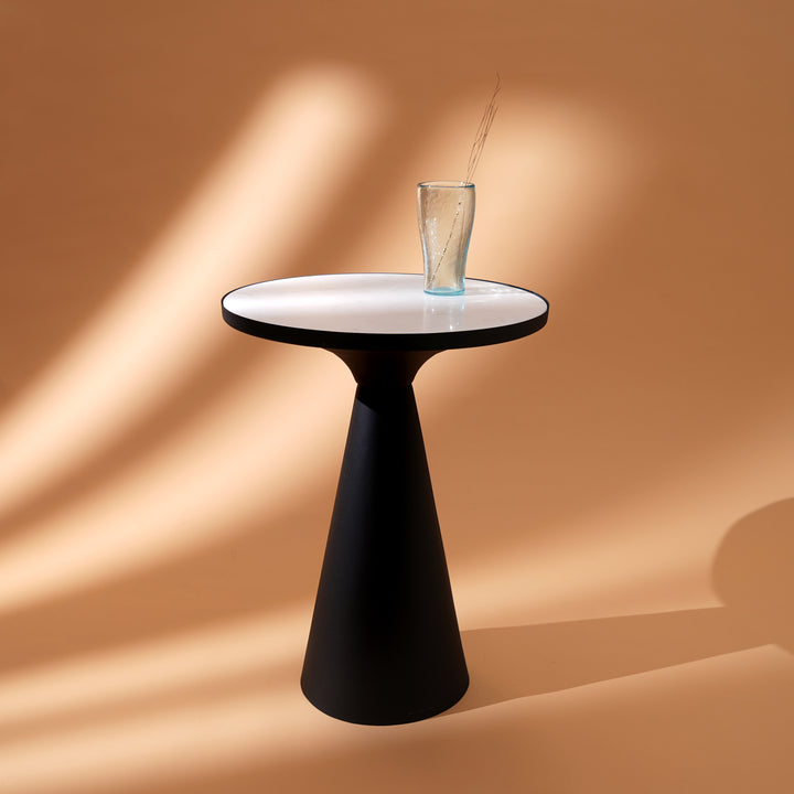 Round Cone Marble Side Table