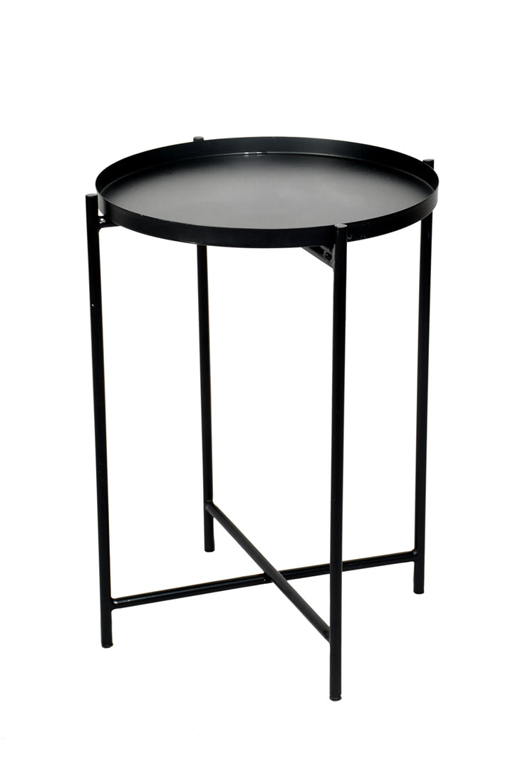 Metal Table with Round Top – Sleek and Modern Accent Piece